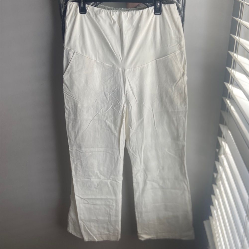 GAP Maternity Cream Stretch Waistband Pants